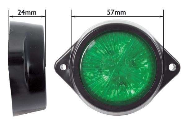 LED Marker Lamp - 4 LED - Green