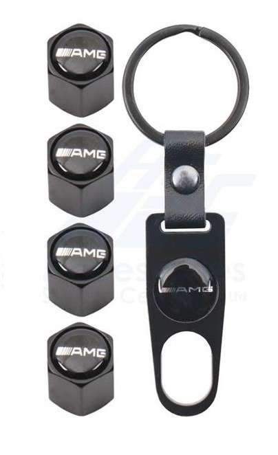 Valve Caps - AMG with Key Ring