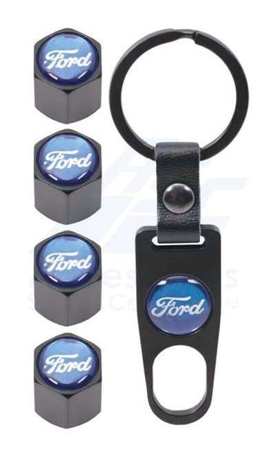 Valve Caps - Ford with Key Ring
