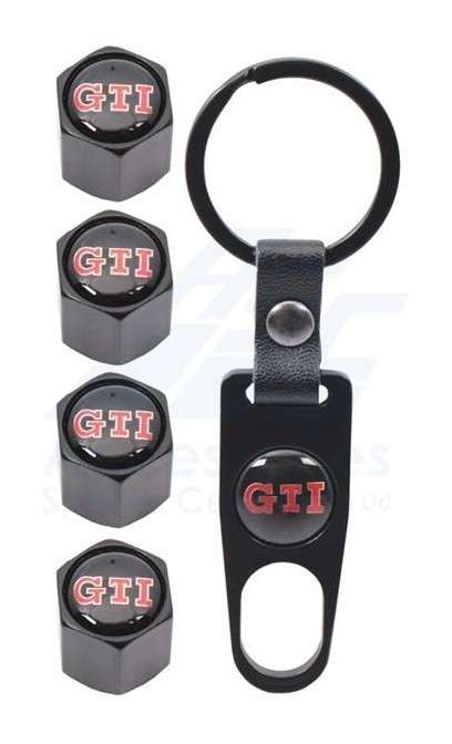 Valve Caps - GTi with Key Ring