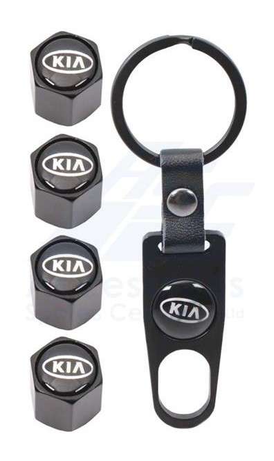 Valve Caps - Kia with Key Ring