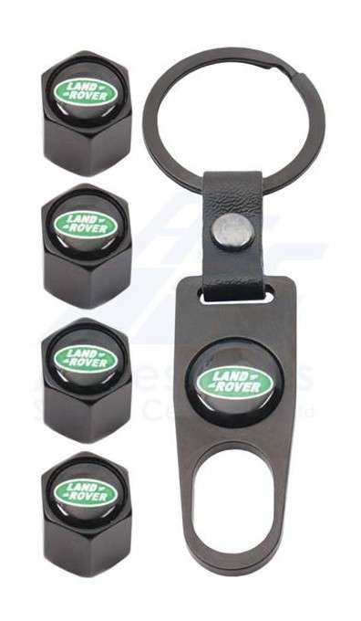 Valve Caps - Land Rover with Key Ring