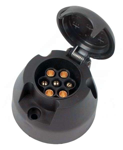 Trailer Power Socket - 7 Pin - PVC - Slider Card