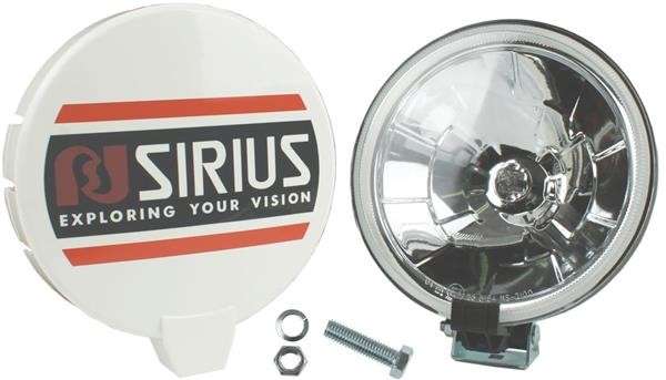 Single Round Spot Lamp with H3 Globe and Cover - Clear - 185mm