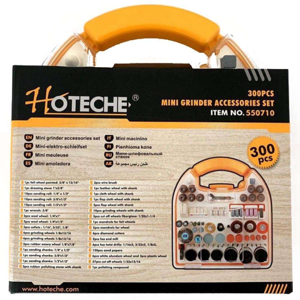 Hoteche Mini Grinder Set - 300 Pieces for Dremel and Rotary Power Tools