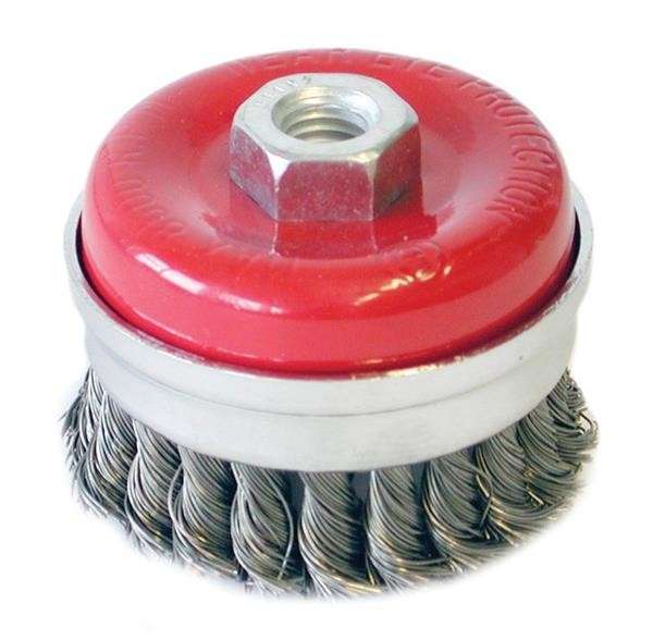 Cup Brush Knotted 75mm M14X2