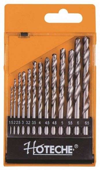 Hoteche 13 Piece HSS Twist Drill Bit Set