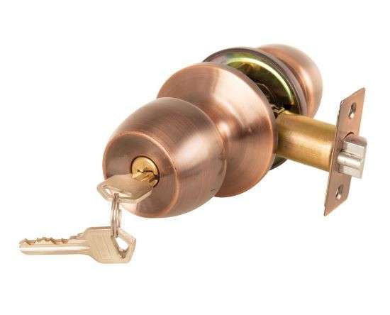 Antique Copper Entrance Lock Set