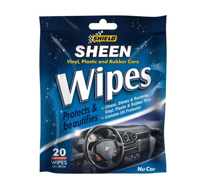 Shield Sheen Vinyl, Plastic and Rubber Care Wipes - Nu Car