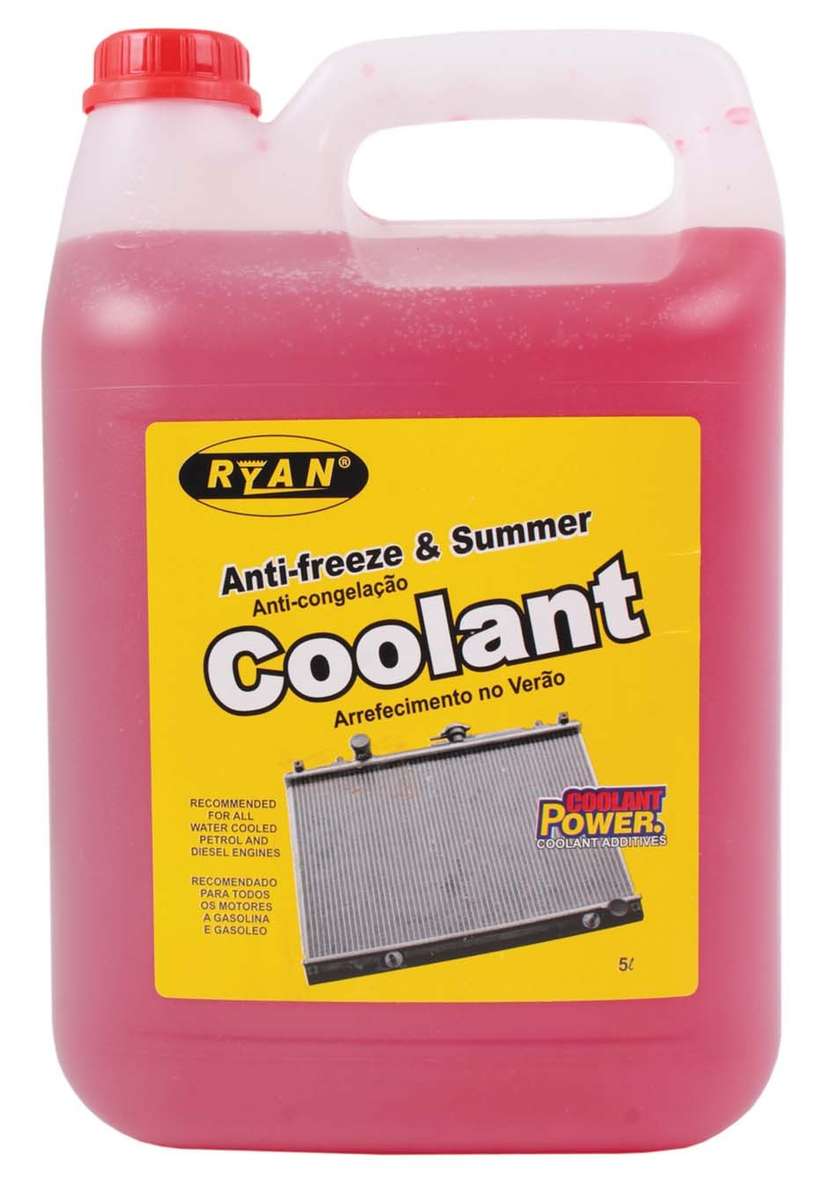 Ryan Anti-Freeze and Summer Coolant - Red - 5 Litre