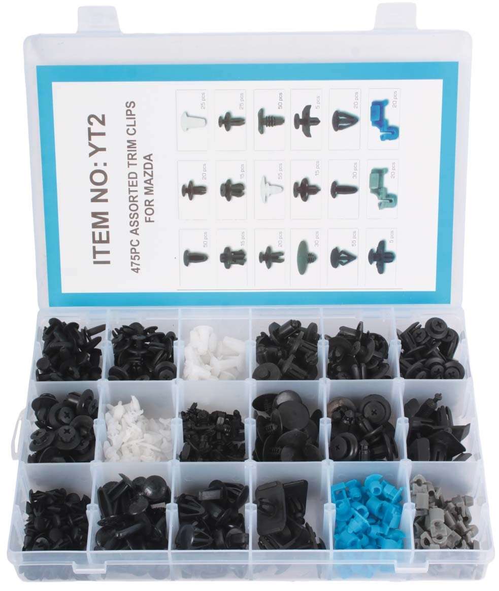 Panel Clips - Assorted for Mazda - 475 Pieces