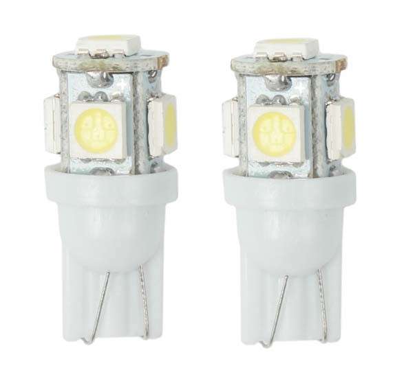 LED Wedge White Globe Set (501) (12V) 5 Chip