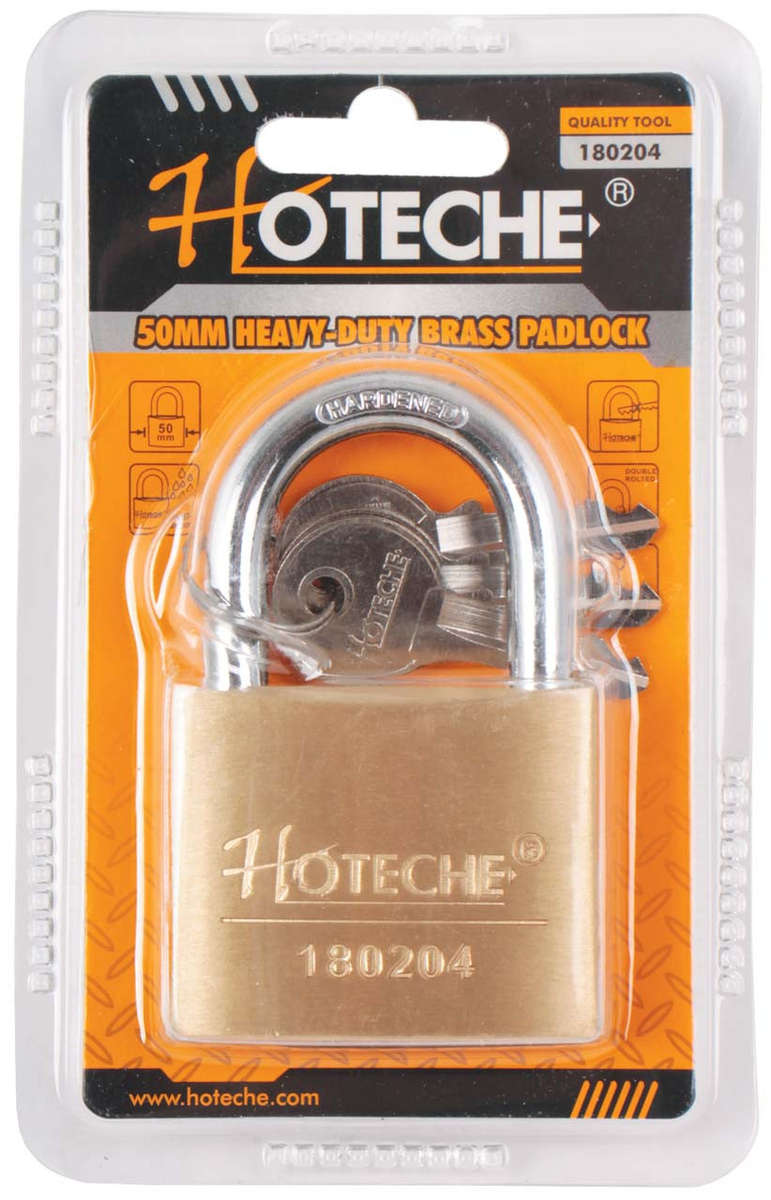 Brass Pad Lock - 50mm - 277g - Heavy Duty