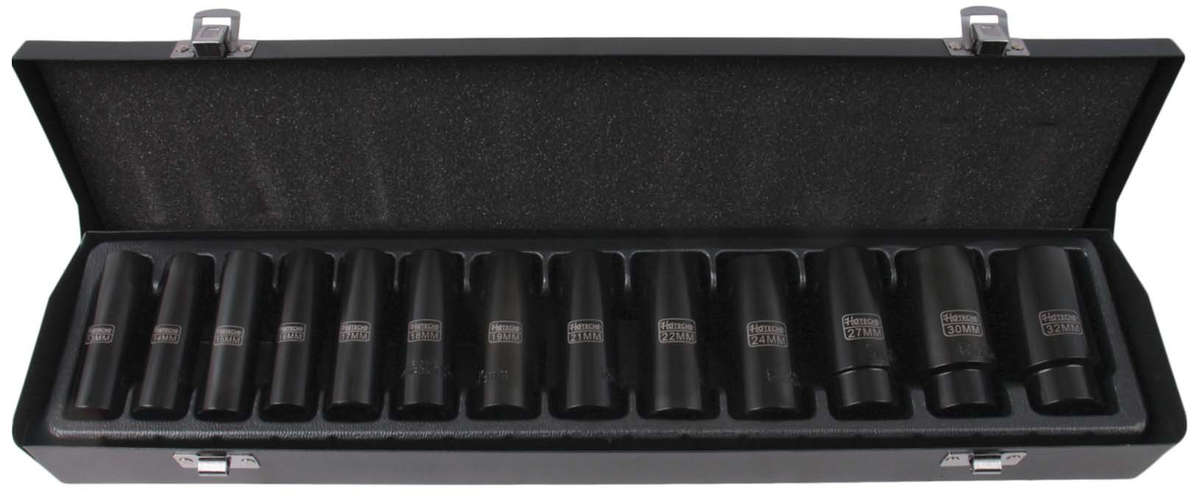Long (Deep) Impact Socket Set - 1/2" Drive - 13 Piece