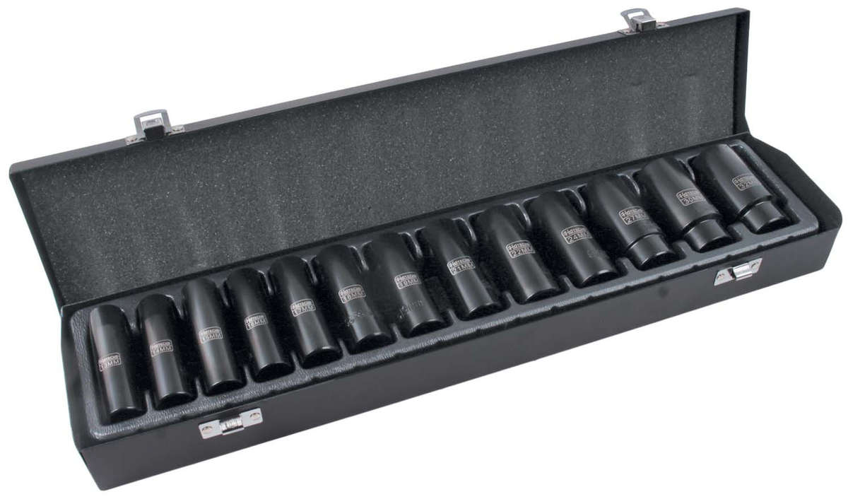 Long (Deep) Impact Socket Set - 1/2" Drive - 13 Piece