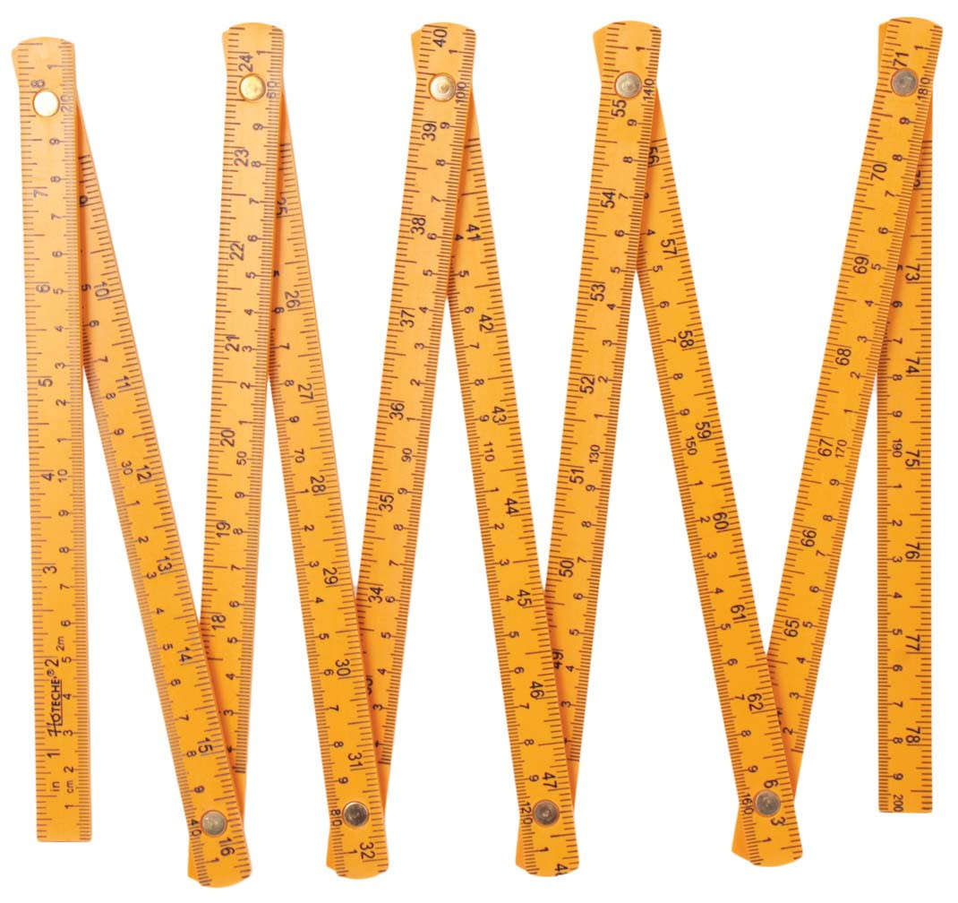 Folding Plastic Ruler - 10 Folds / 2 meters