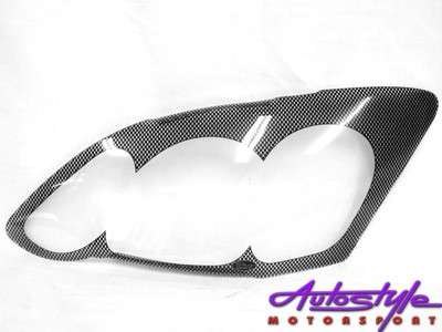 Toyota Run-X Carbon Fibre Look Headlight Shields Face-Lift