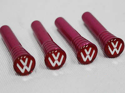 Non OEM Suitable To Fit VW Red Doorpins with VW Logo