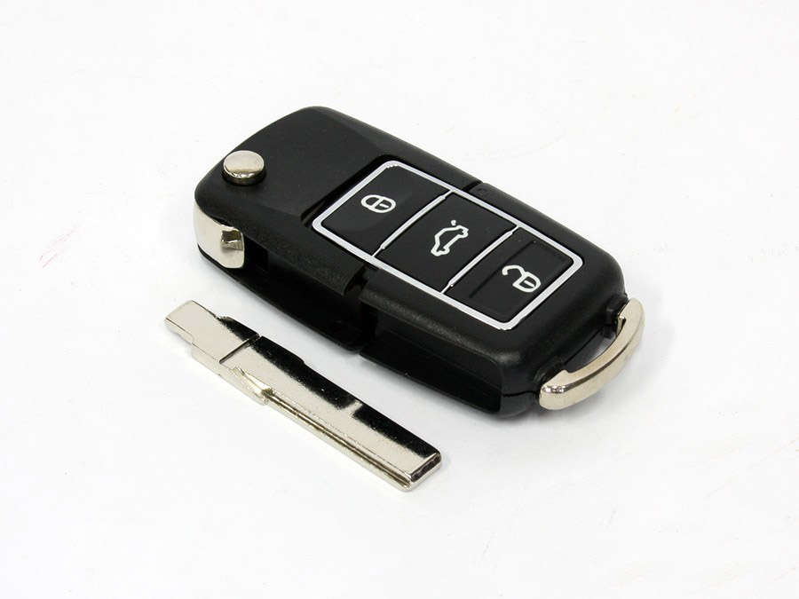 VW 3 Button Blank Key (black)