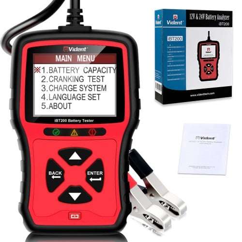 Vident iBT200 |  9V/12V/24V Car & Truck Battery Tester (100 to 2000CCA / VRLA, GEL, AGM, SLA)