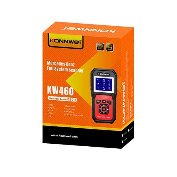 KONNWEI KW460 Full System Diagnostic Instrument For Mercedes-Benz OBD II + EOBD Scanner
