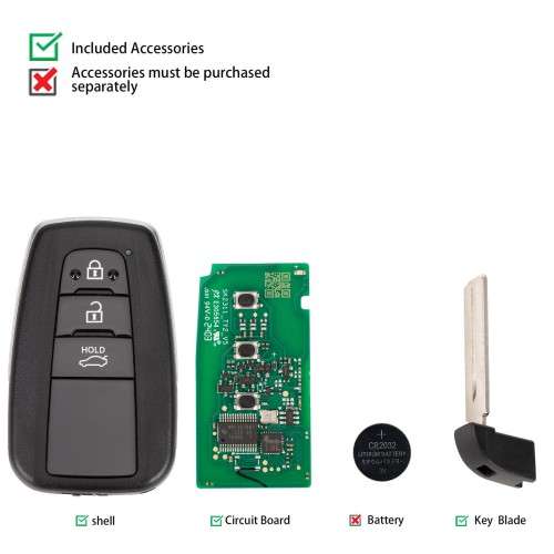 Autel IKEY Premium Style Smart Programmable Key 3 Buttons (Toyota Style)