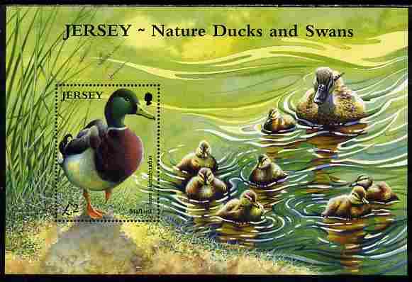 Jersey 2004 Ducks & Swans perf m/sheet unmounted mint, SG MS1142