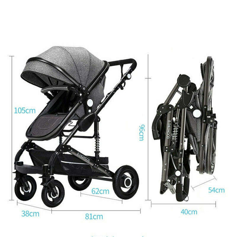 New*2020*3 in 1 baby stroller (grey)