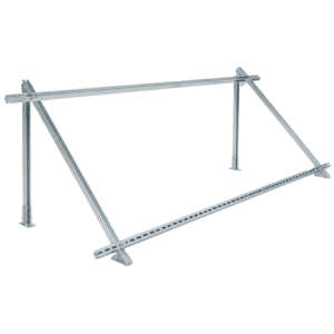 SN029C - PV Mounting Frame - Flat Roof  3 Panels  galvanised with Rails