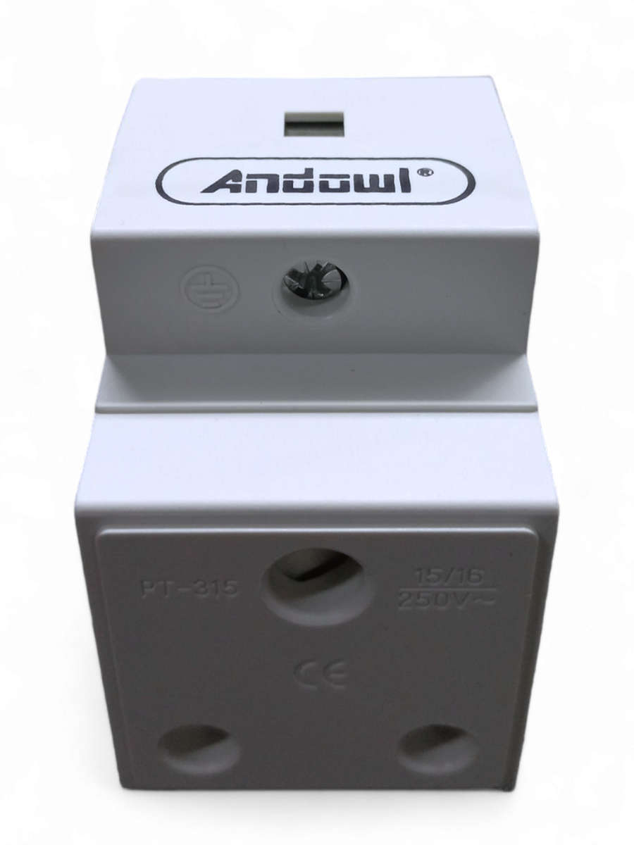 SJ038C Andowl Protection -  Din Modular Socket. 3 Pole 15 Amp