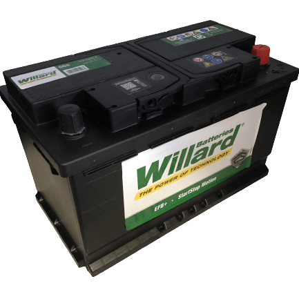 GA078  Willard 668 Battery 12V 80Ah + Old Batt Del Instore.No Batt Add R295.