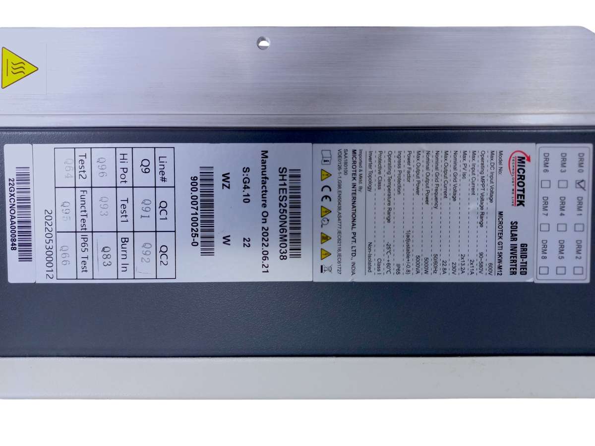 VB140 Microtek - Grid Tied Solar Inverter 5KW MPPT Single Phase