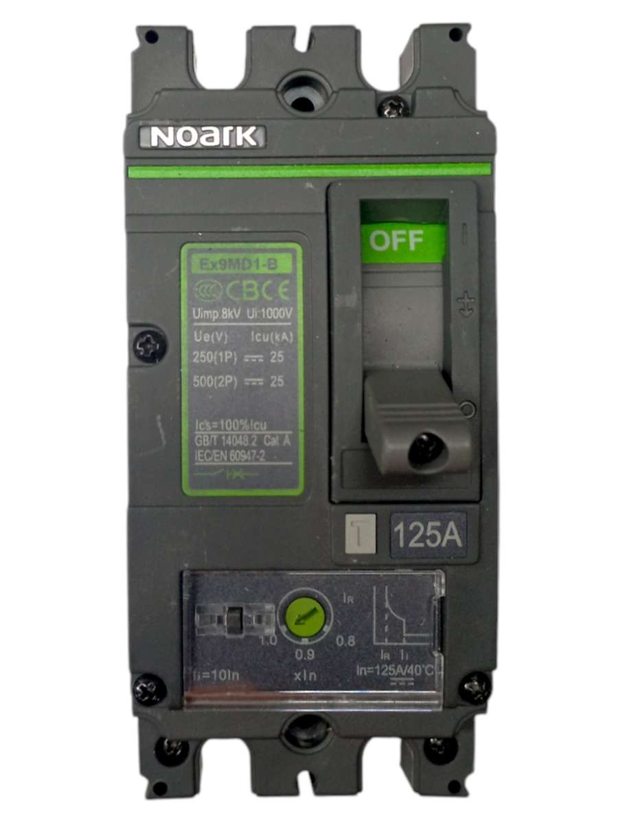 SJ059U Protection - NOARK Moulded Case DC Circuit Breaker 125 Amp 1000V  Double Pole withTimerUSED -