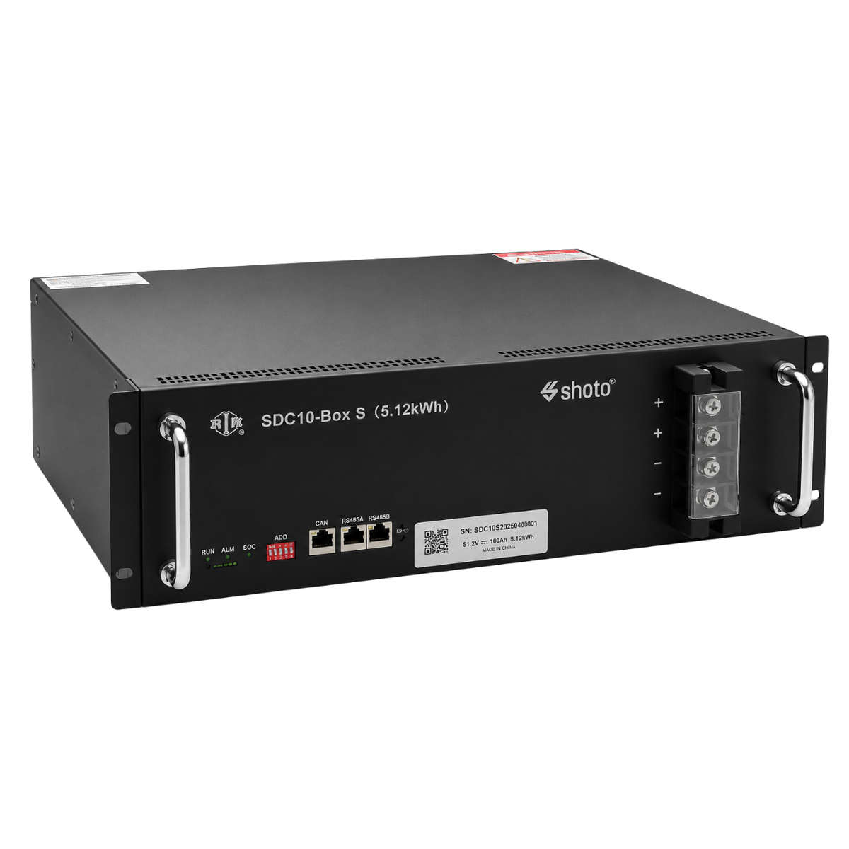 BU032A Shoto - Battery Lithium Iron 5.12 Kw 51.2V 100Ah. Rack Mount