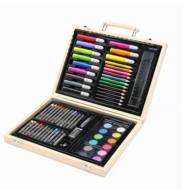 68pcs Kids Art Set with Wooden Box