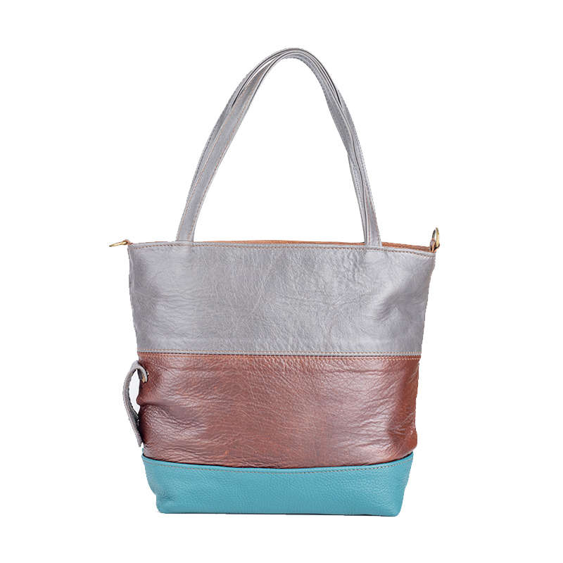 Genuine Leather Bags Two Tone