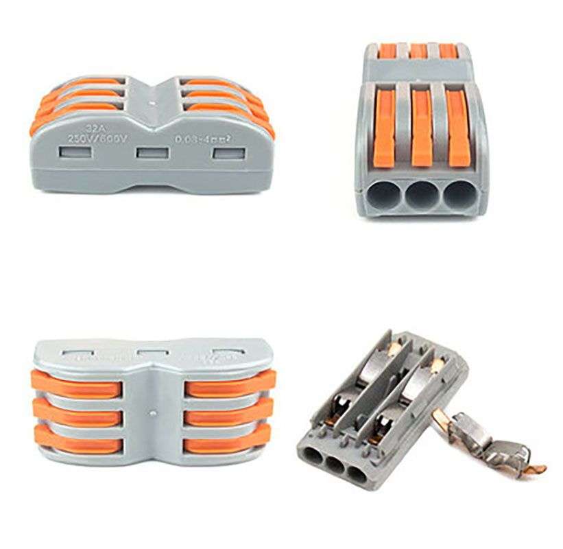 20-Piece 3Pin Wire Docking Quick Lever Connectors