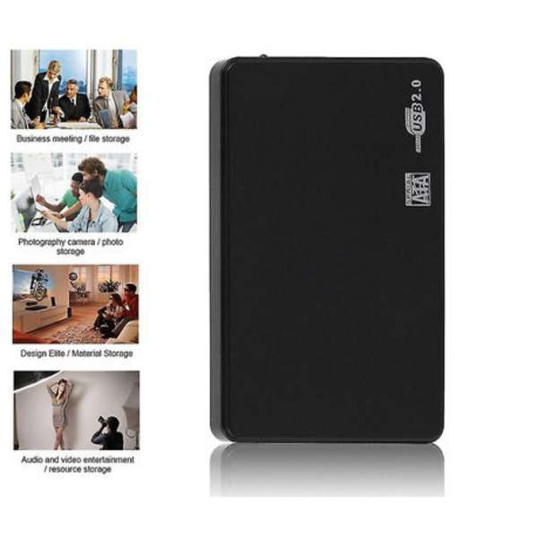 1TB 2.5" Portable External Hard Disk Drive, USB 2.0, 5400RPM
