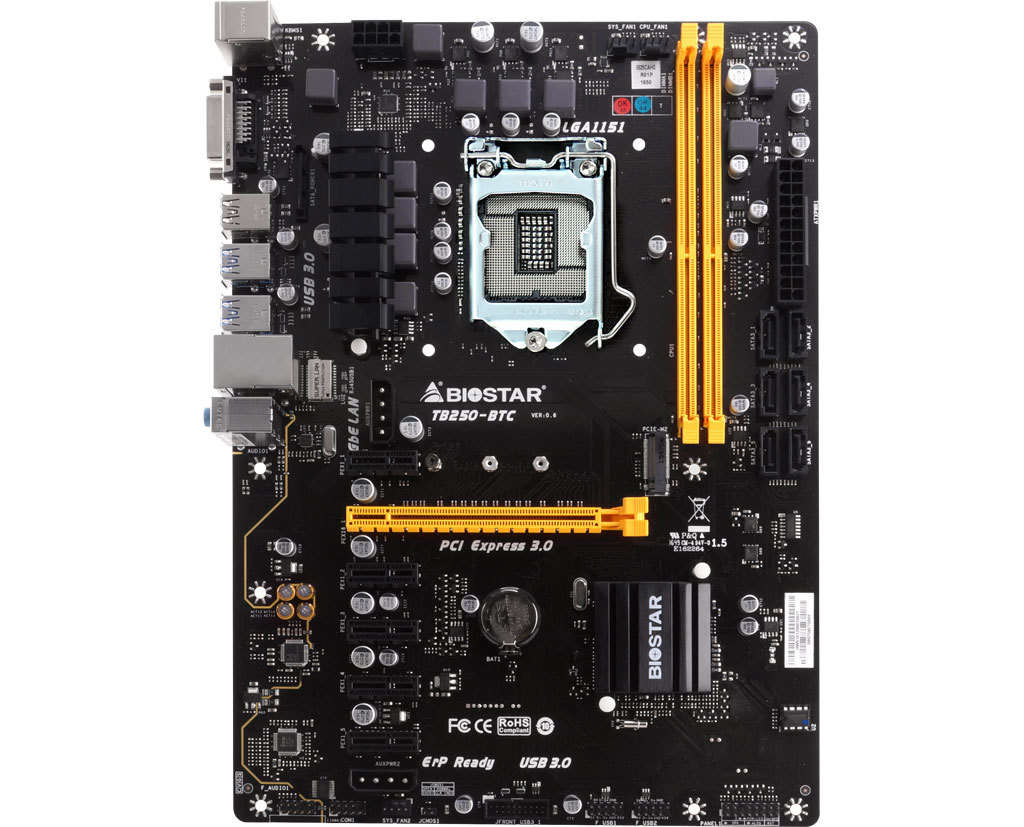 Biostar TB250-BTC Socket 1151 Motherboard +M.2 Slot