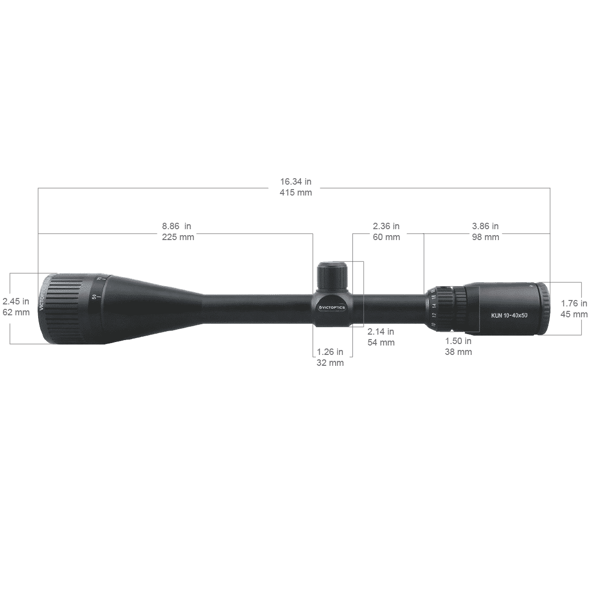VICTOPTICS OPSL24 C4 10-40X50 SFP RIFLE SCOPE