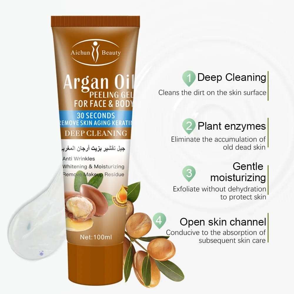Argan Oil Deep Cleaning Peeling Gel For Face and Body
