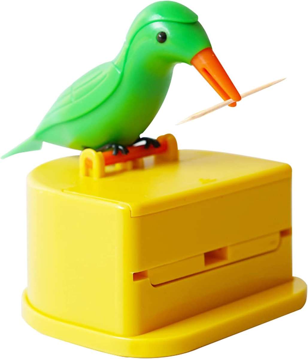 Bird Automatic Pressing Toothpick Holder Smart Toothpick Dispenser
