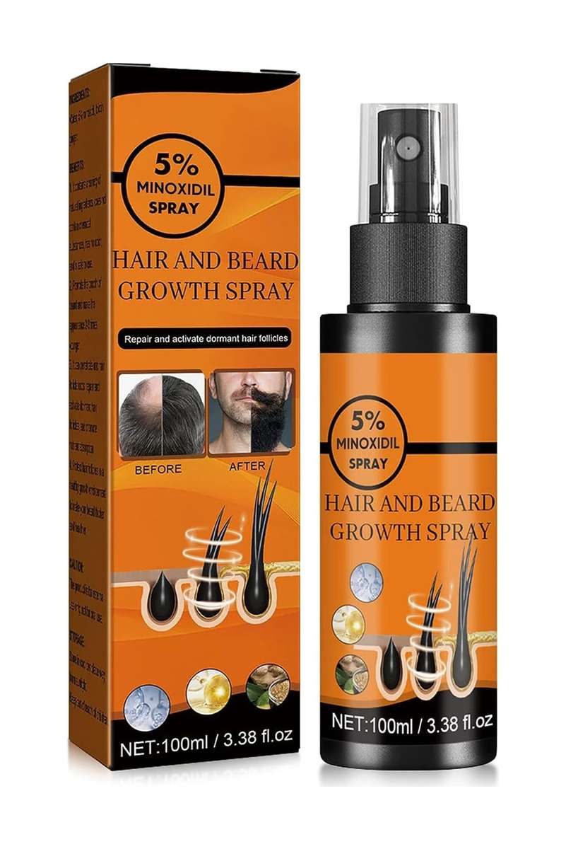 Hair & Beard Growth Spray 100ml With 5% Minoxidil