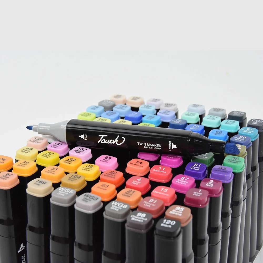 Highlighter Marker Pen Set, Double Sided Alcohol Art Markers 24s