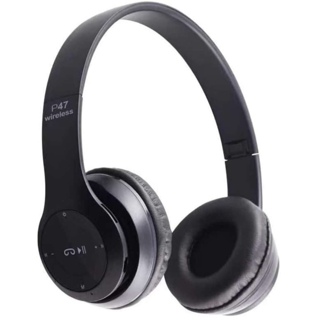 P47 Wireless Bluetooth Headphones Black