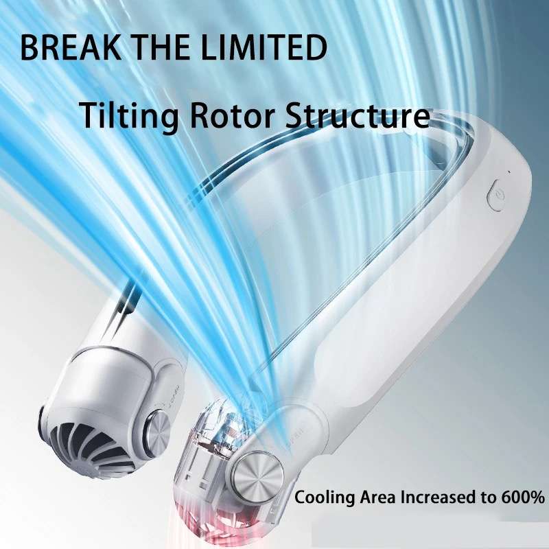 Rechargeable Portable Rotor Hanging Neck Electric Fan MF080 USB