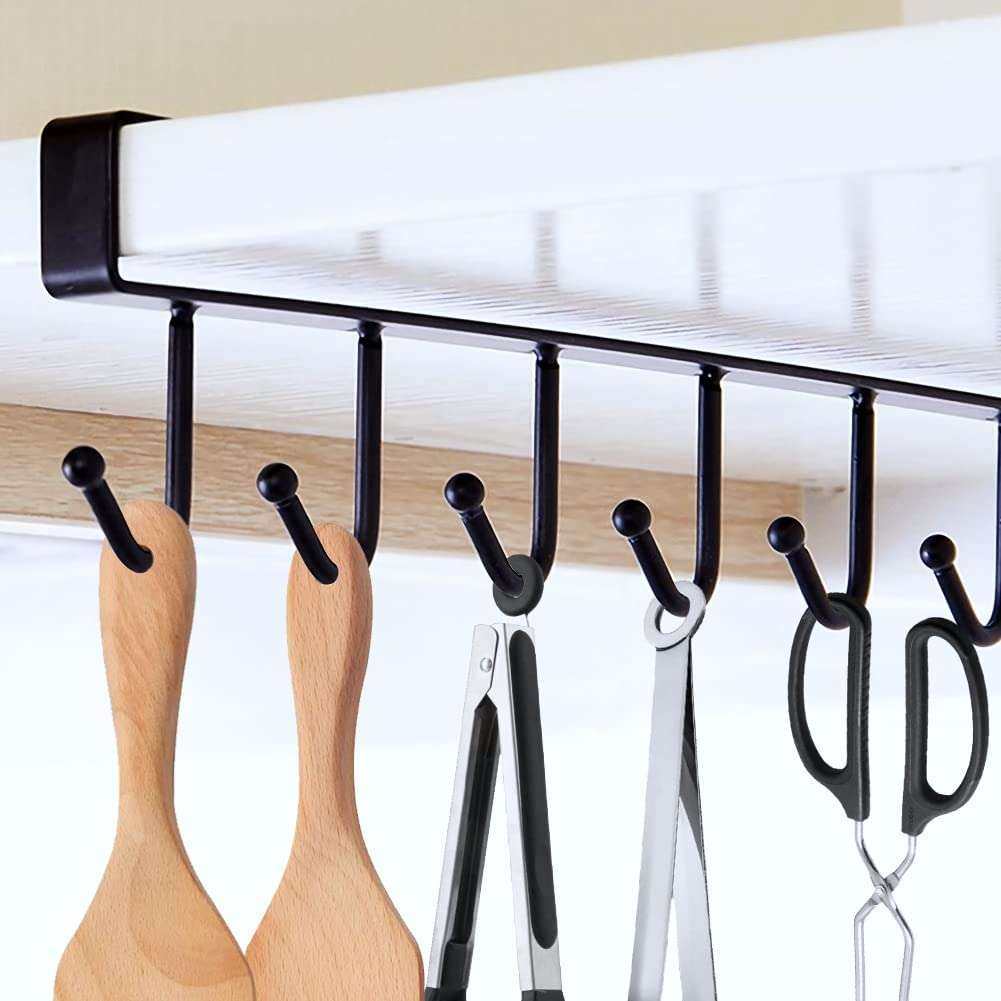 Under Cabinet Universal Mug Hook Black