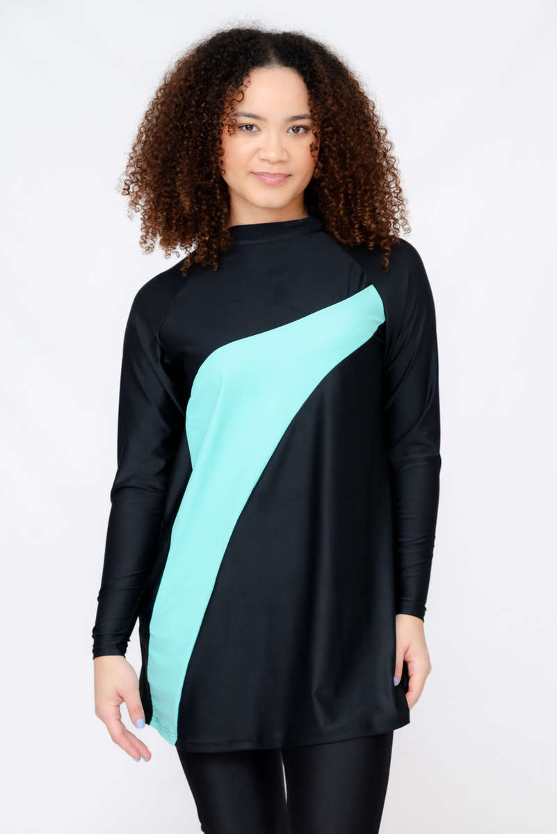 Maya Full Body Modest High Neck Swimsuit Burkini