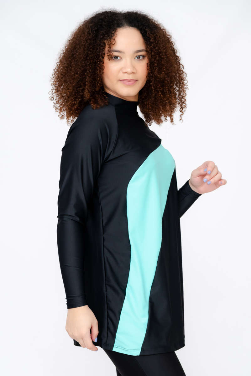Maya Full Body Modest High Neck Swimsuit Burkini