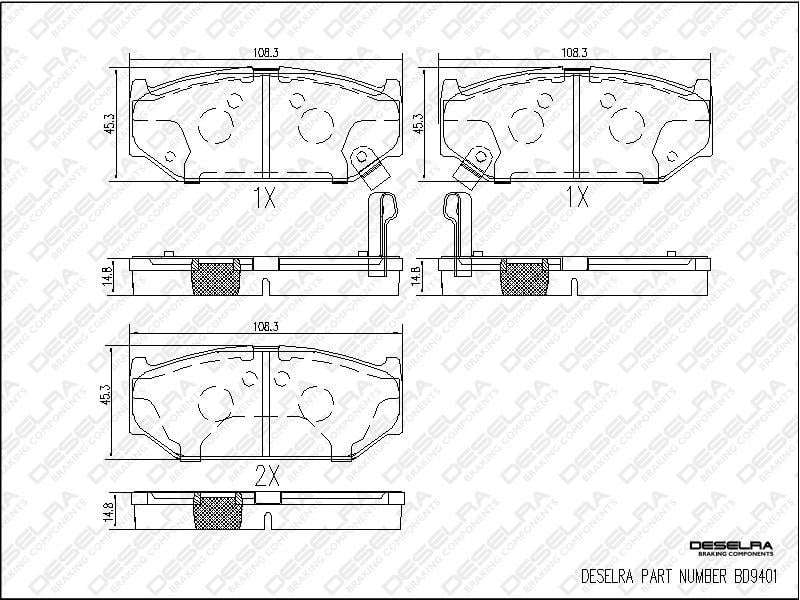 Dzire 1.2 / Ertiga / Swift Front Brake Pads 2018+